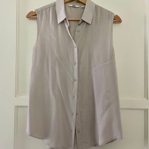Light purple silk sleeveless business top